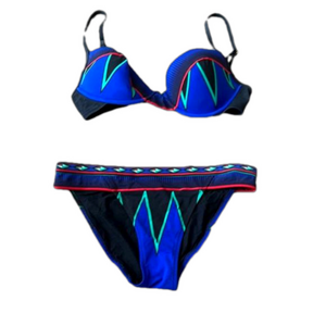 GOTTEX Bikini, Bra Style, Underwire Bikini Top, Geometric Jewel Tone, Size 8 (6)
